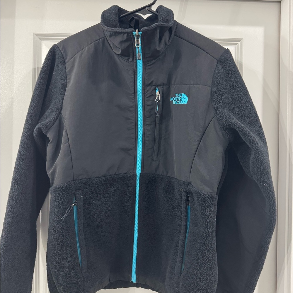 The North Face Black Fleece Jacket with Blue Accents